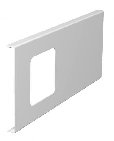 Deksel voor enkelvoudige inbouwdoos voor WDK wandgoot, goothoogte 130 mm 300 | zuiver wit; RAL 9010