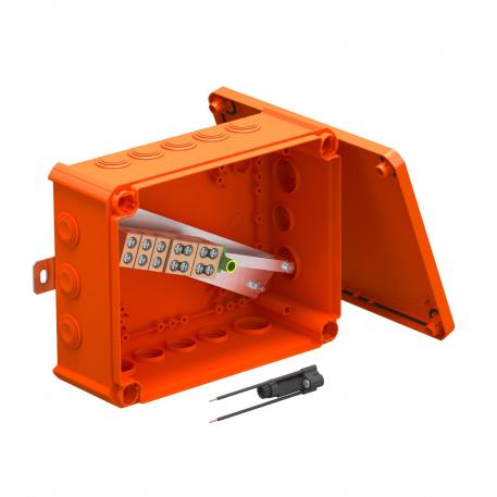 FireBox T250 avec embouts à gradins, 1 porte-fusible 225x173x86 |  | IP66 | orangé pastel ; RAL 2003