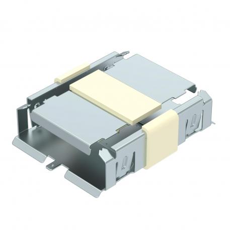 Kit éclisse couvre-joint, hauteur de goulotte 40 mm zinc