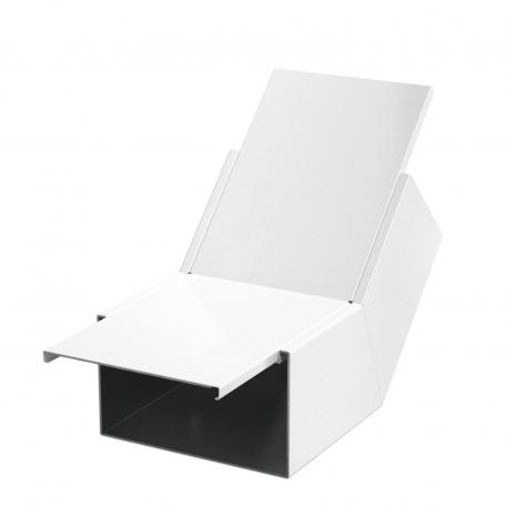 Verticale bocht stijgend, kanaalhoogte 120 mm, helder wit