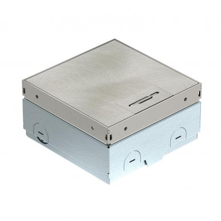 Vloerdoos UDHOME-ONE, zonder vloerbekledingsuitsparing, BS-contactdoos, decorplaat: Angelhair 