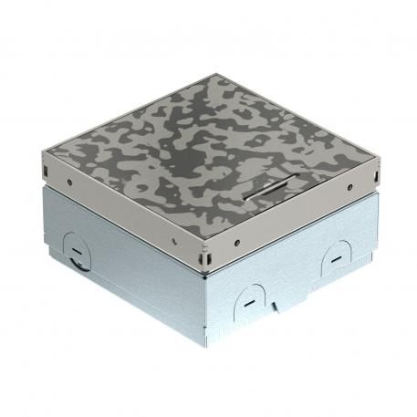 Vloerdoos UDHOME-ONE, zonder vloerbekledingsuitsparing, BS-contactdoos, decorplaat: Spots 