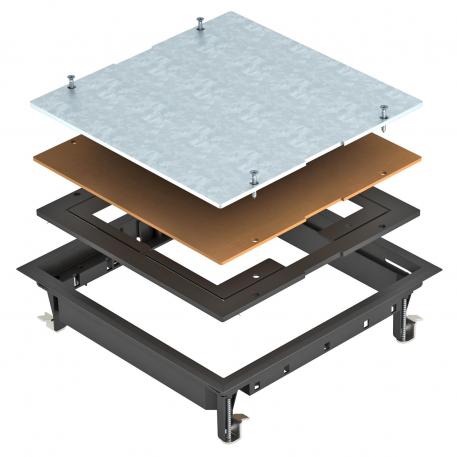 Revisiedekselset ZES9 5 | 10 | 9 | grafietzwart; RAL 9011