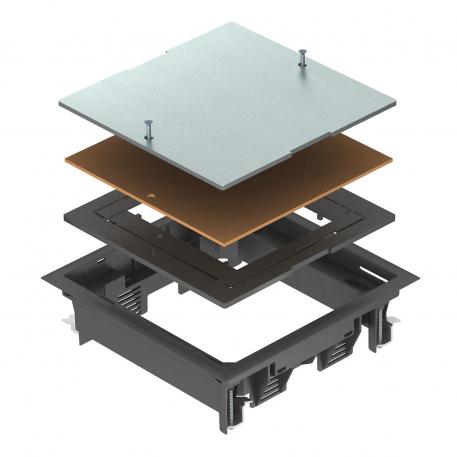 Revisie-afdekking ZES4 5 | 10 | 4 | grafietzwart; RAL 9011