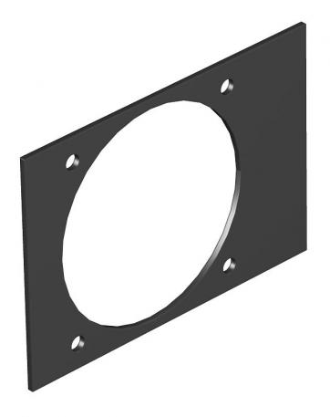 Plaque de support d'appareillages Telitank T4B, pour prises CEE avec entraxe de 60