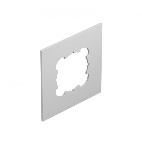 Plaque de support d'appareillage Telitank T4L/T8NL, ouverture de montage ronde pour appareillage EKR, pour côté étroit gris clair ; RAL 7035