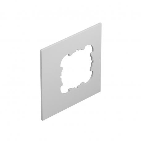 Plaque de support d'appareillages Telitank T4L/T8NL, ouverture de montage ronde pour appareillages EKR, pour côté longitudinal gris clair ; RAL 7035