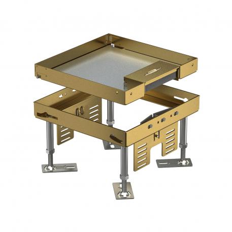 Nivelleerbare cassette met snoeruitlaat RKSN, messing 105 | 150 | 20 | 105 | 4