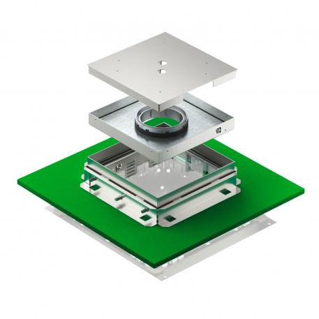 Cassette réglable en hauteur pour tube, RKFNUZD3, acier inoxydable 136 |  | 25 | 81 | Tube escamotable | 9