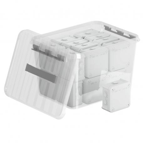 Boîte de dérivation série T avec embouts à tétine Promo Box  |  | IP66 | a x Mxx | transparent